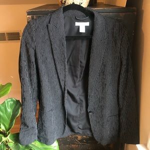H&M Black Pinstripe Blazer